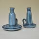 Pair of glazed ceramic candle holders Vilà Clara