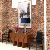 Contemporary Modern Teak and Lemongrass Wood Italian Sideboard