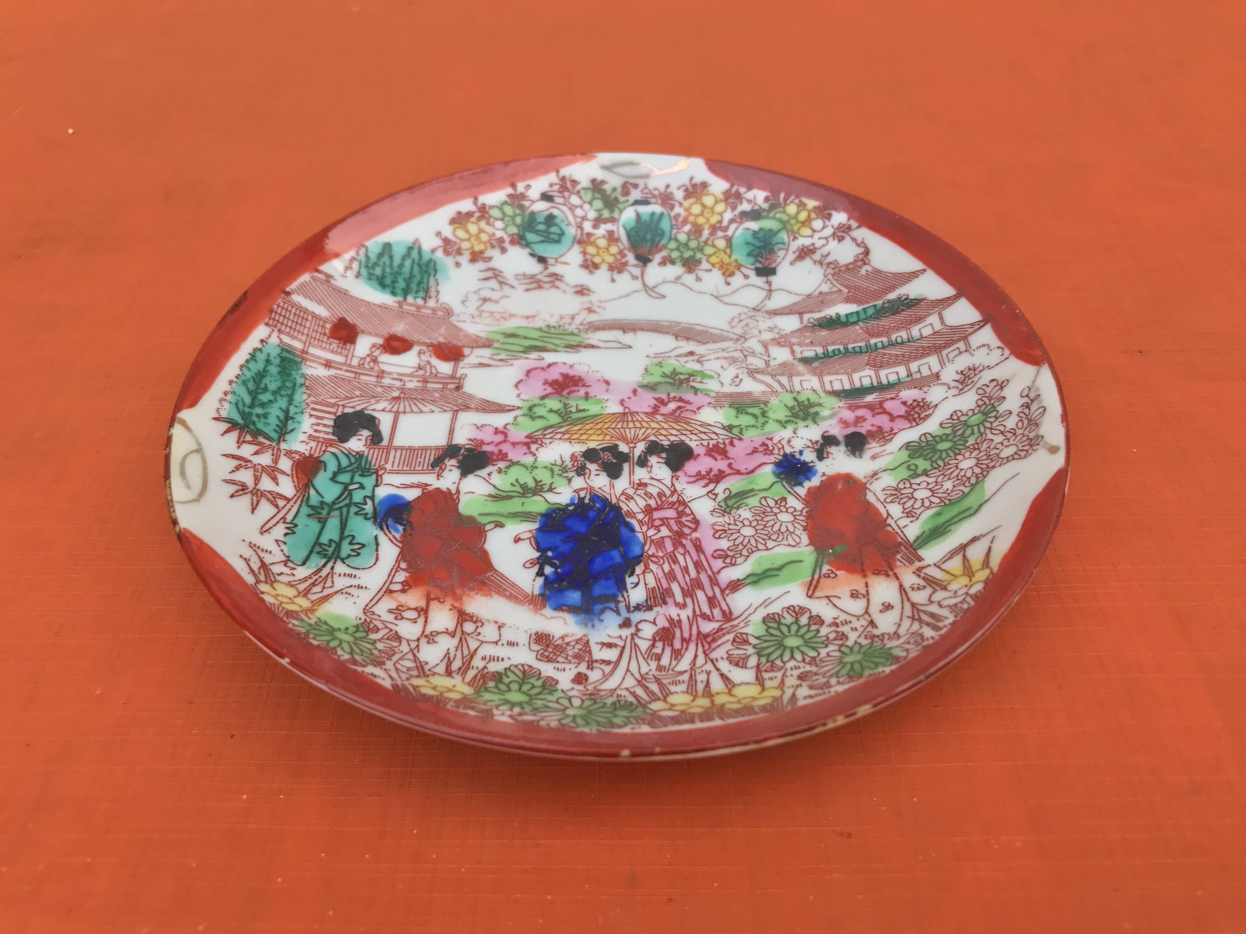 Japanese-style teacup and saucer