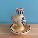 Soufflenheim Alsace pottery candle holder