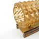 Postmodernist wall lamp, brass, walnut, glass, Germany, 1970s