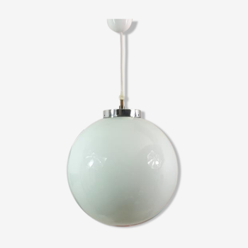 Vintage White Ball Pendant Lamp - Vintage Opaline White Chandelier