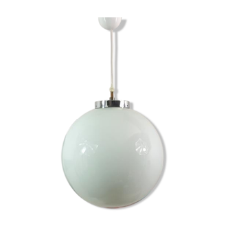 Suspension boule blanche vintage vintage opaline blanche