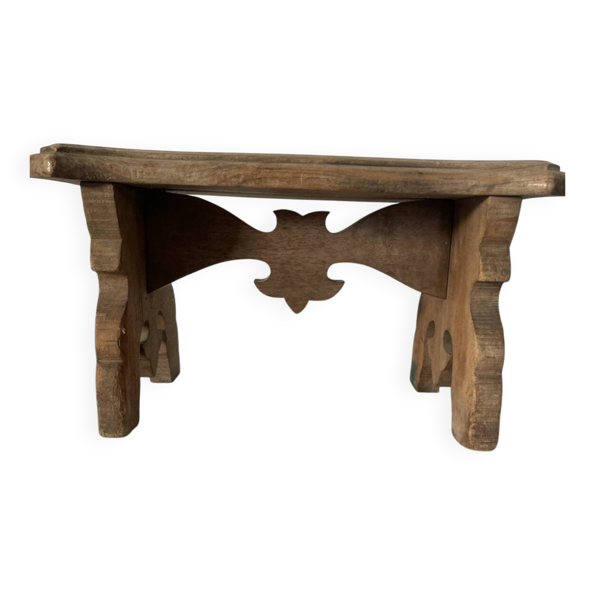 Wooden step stool, solid, old, small stool