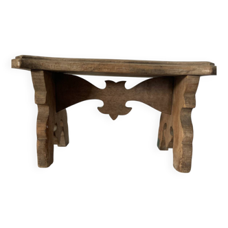 Wooden step stool, solid, old, small stool
