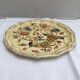Pair old plate Moustiers Salins ceramics painted france vintage