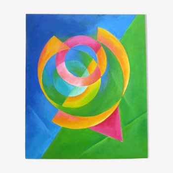 Abstract painting orphism style
