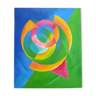 Abstract painting orphism style