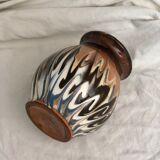 Vintage ceramic vase flamboyant pattern