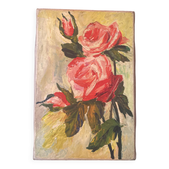 Small oil on canvas some 20th century roses
