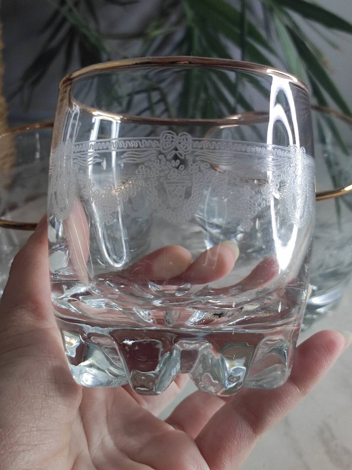Crystal whiskey glasses