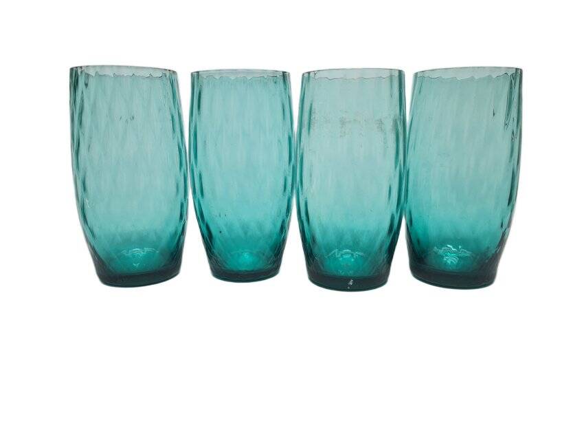 Vintage cocktail glasses by Sarnecki for Krosno Glassworks, Poland, 1970s, set of 4