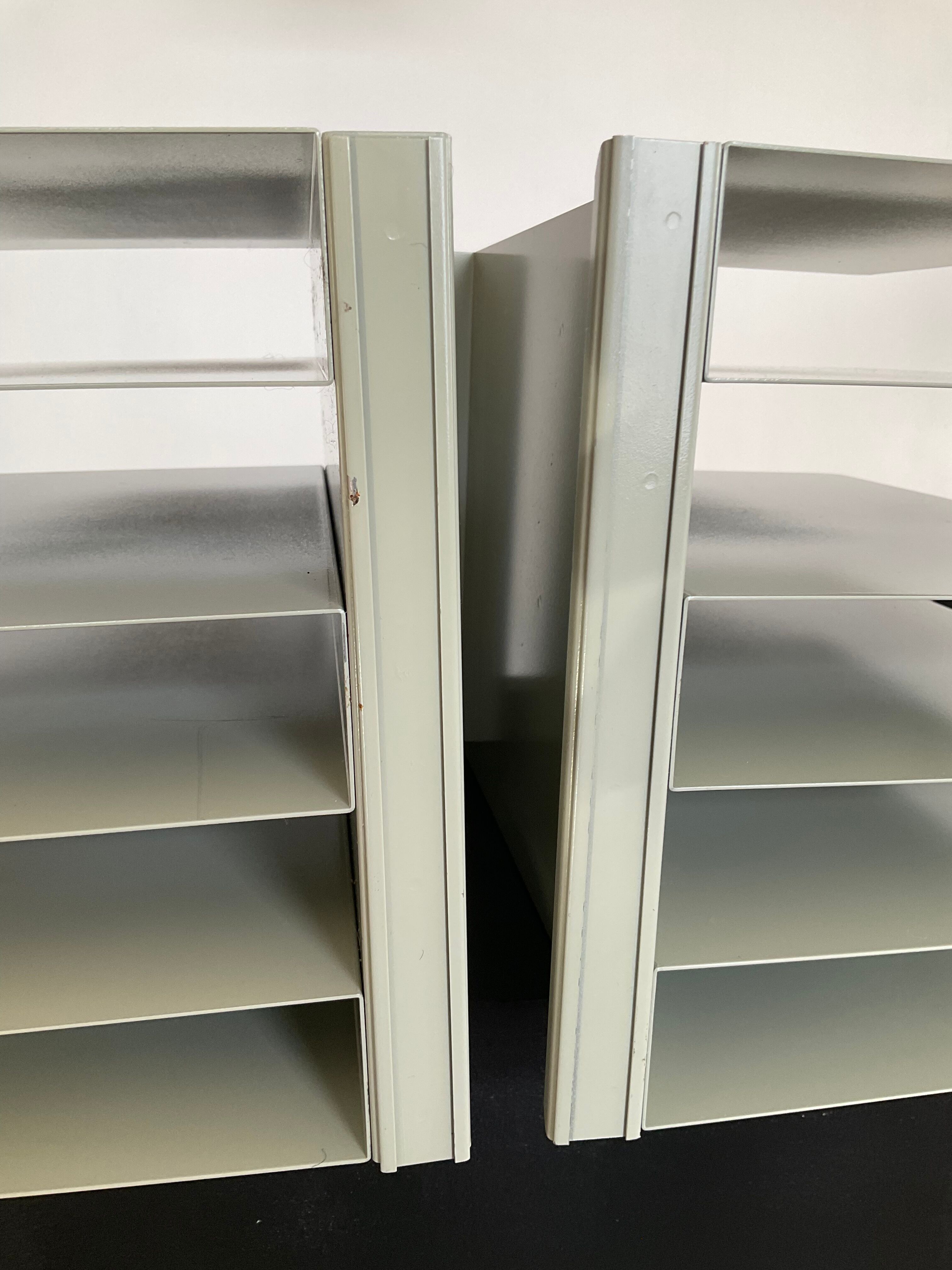 Duo of sorters vintage metal mail rack 70s