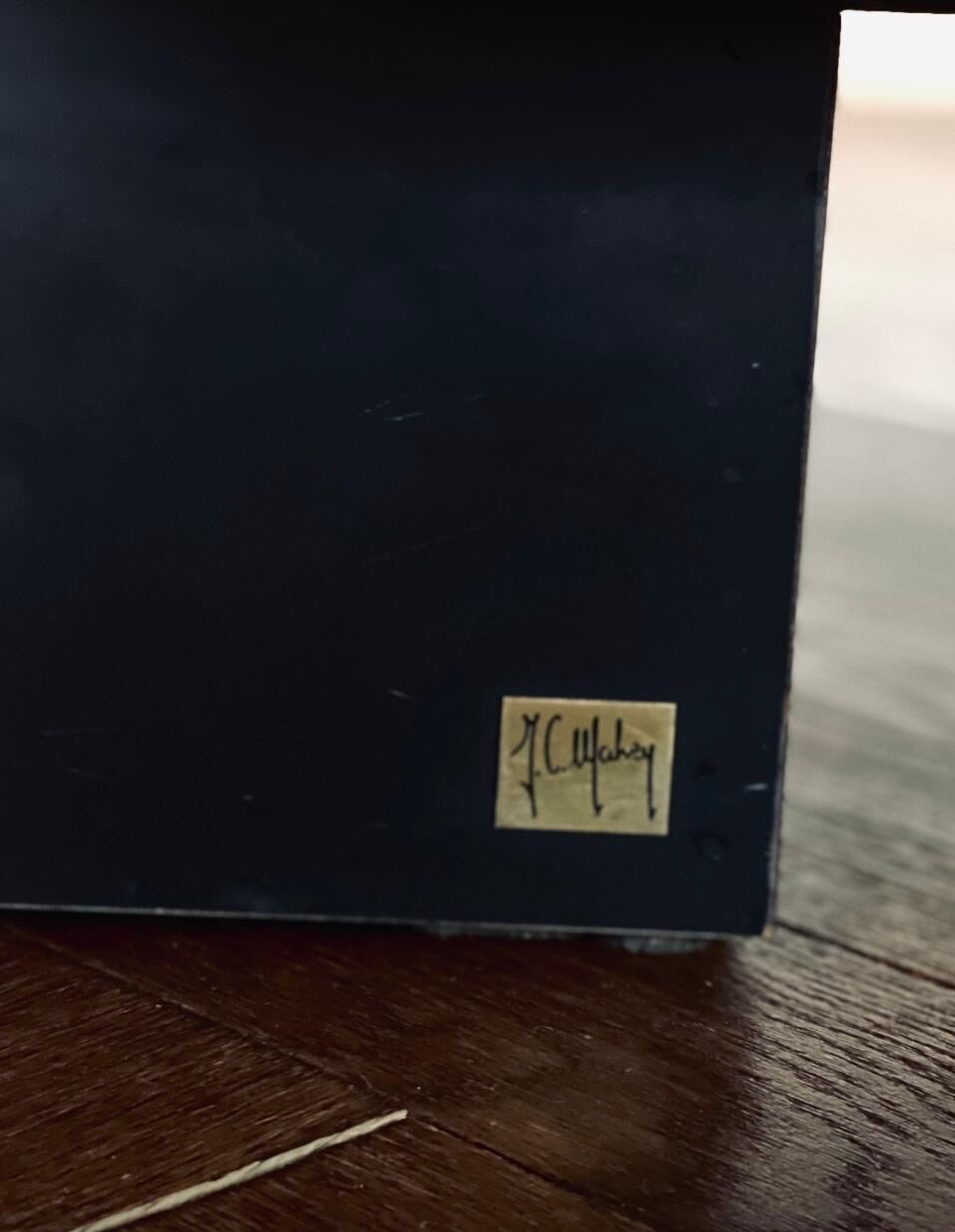 Dining table elm burl Roche Bobois Jean Claude Mahey vintage