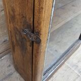 Old Art Deco wall display case in Burmese teak