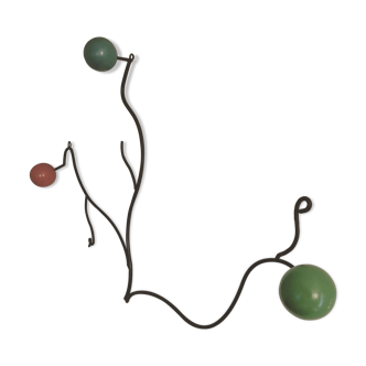 Patère porte manteau boules vintage