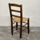 Vintage chair in solid wood and straw