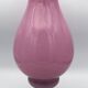Vase vintage en opaline rose sur pied blanc 36,8 cm