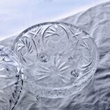 Large antique Bohemian crystal candy dish