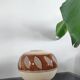 Vintage round vase in artisanal stoneware – Brutalist Design