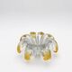 Murano Bowl Archimede Seguso Bullicante Crystal & Fritté Gold 1950