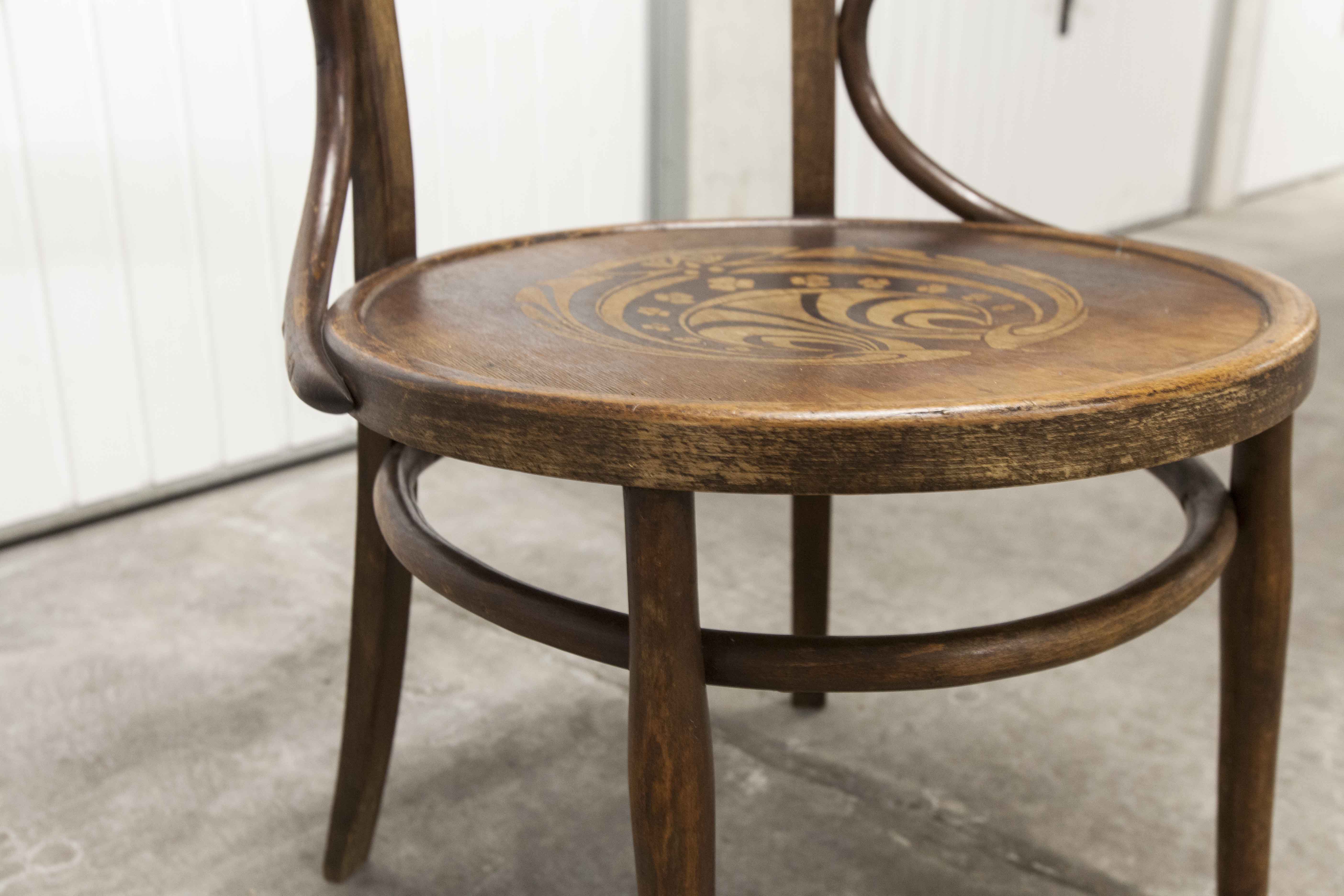 Office chair Baumann 1914 curved wood