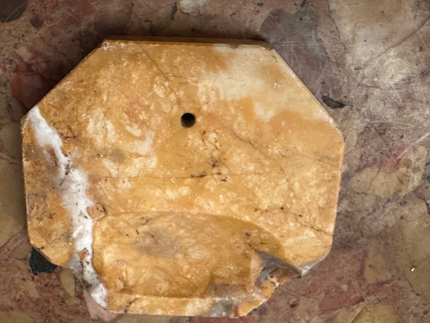 Art Deco Orange Marble Ashtray/ Catchall