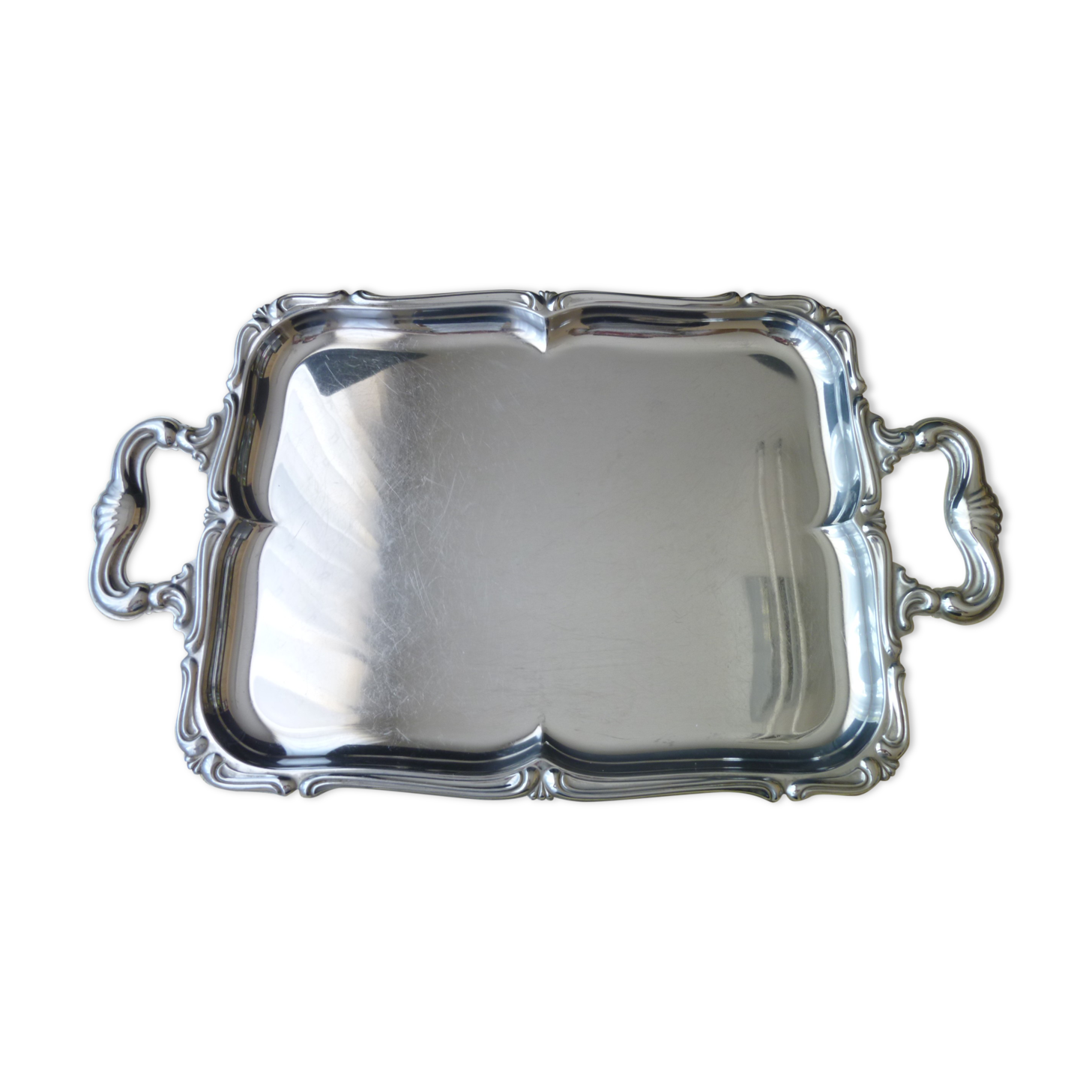 Stainless steel serving tray 35 x 27 cm
