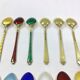 Denmark - Enamelled Moka Vermeil Spoons