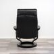 Scandinavian reclining armchair with footrest, stressless
