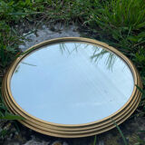 Vintage gold mirror round top