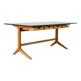 Rare walnut working table/desk by Ignazio Gardella, Milan – Italy, 1950.