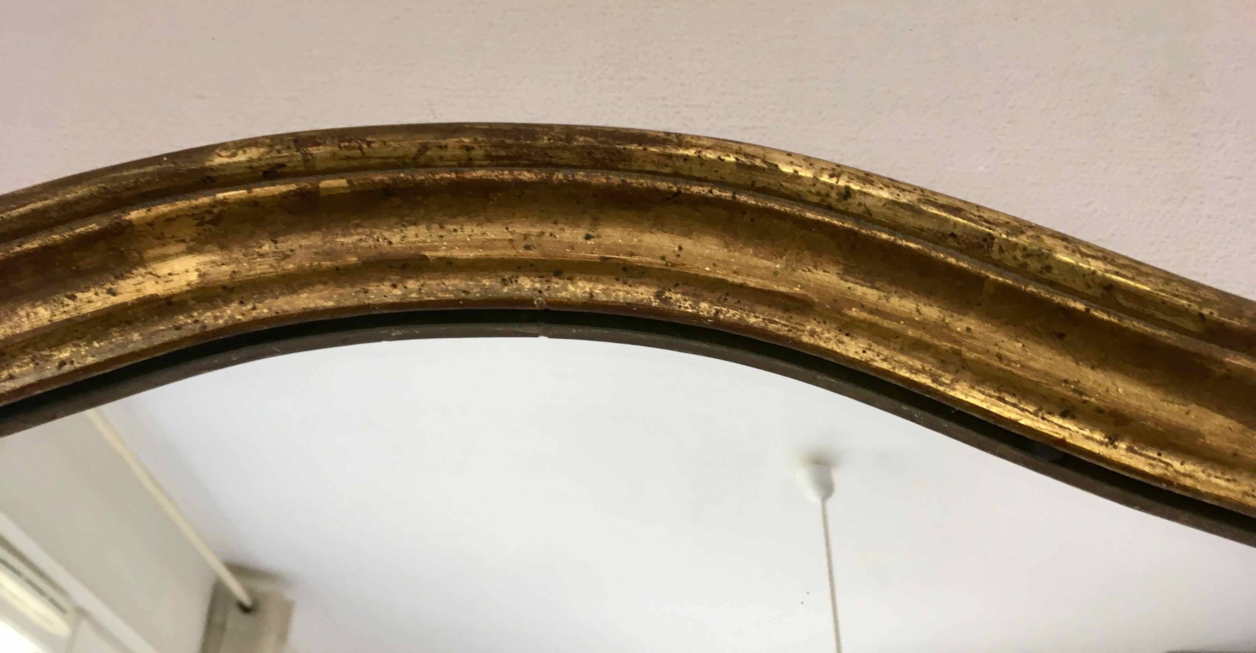 Large old gilded leaf mirror 131x76