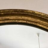 Large old gilded leaf mirror 131x76