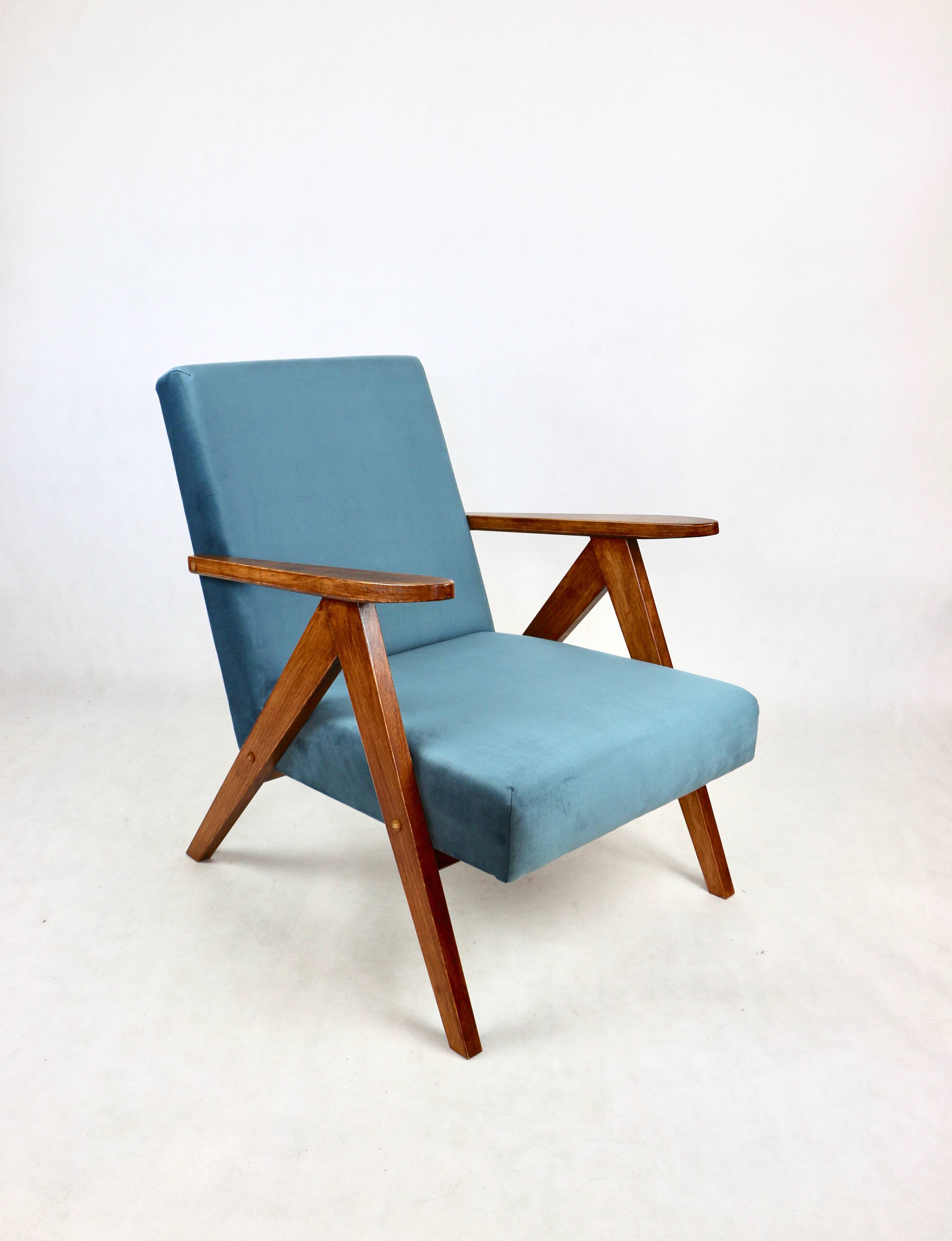 B-310 VAR armchair sea blue velvet - 2 pieces available