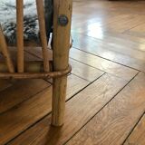 Rattan and bamboo child bed
