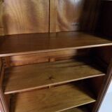 Antique oak open bookcase