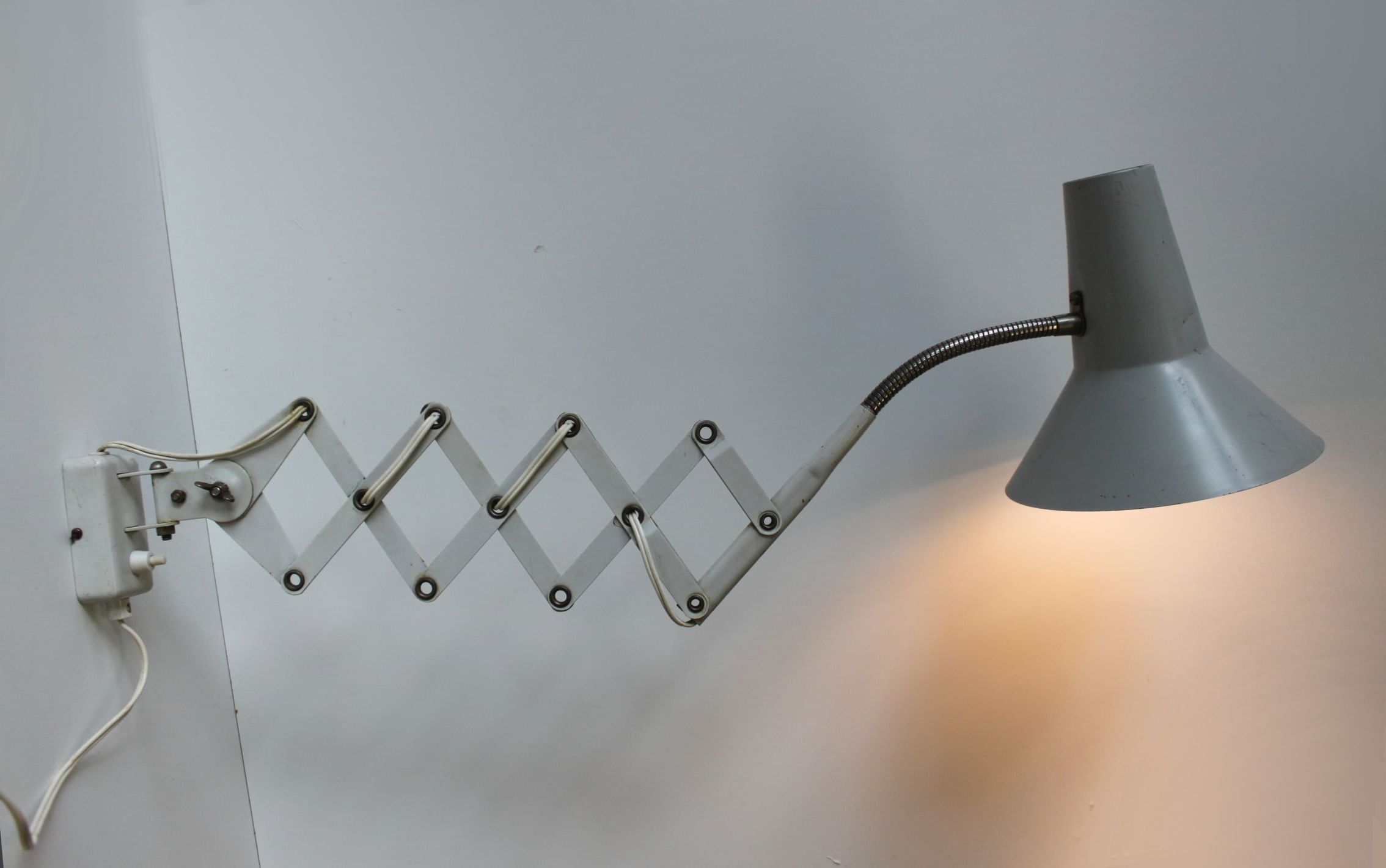 Industrial scissor lamp, 50s.