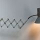 Industrial scissor lamp, 50s.
