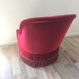 Vintage 70s velvet toad chair