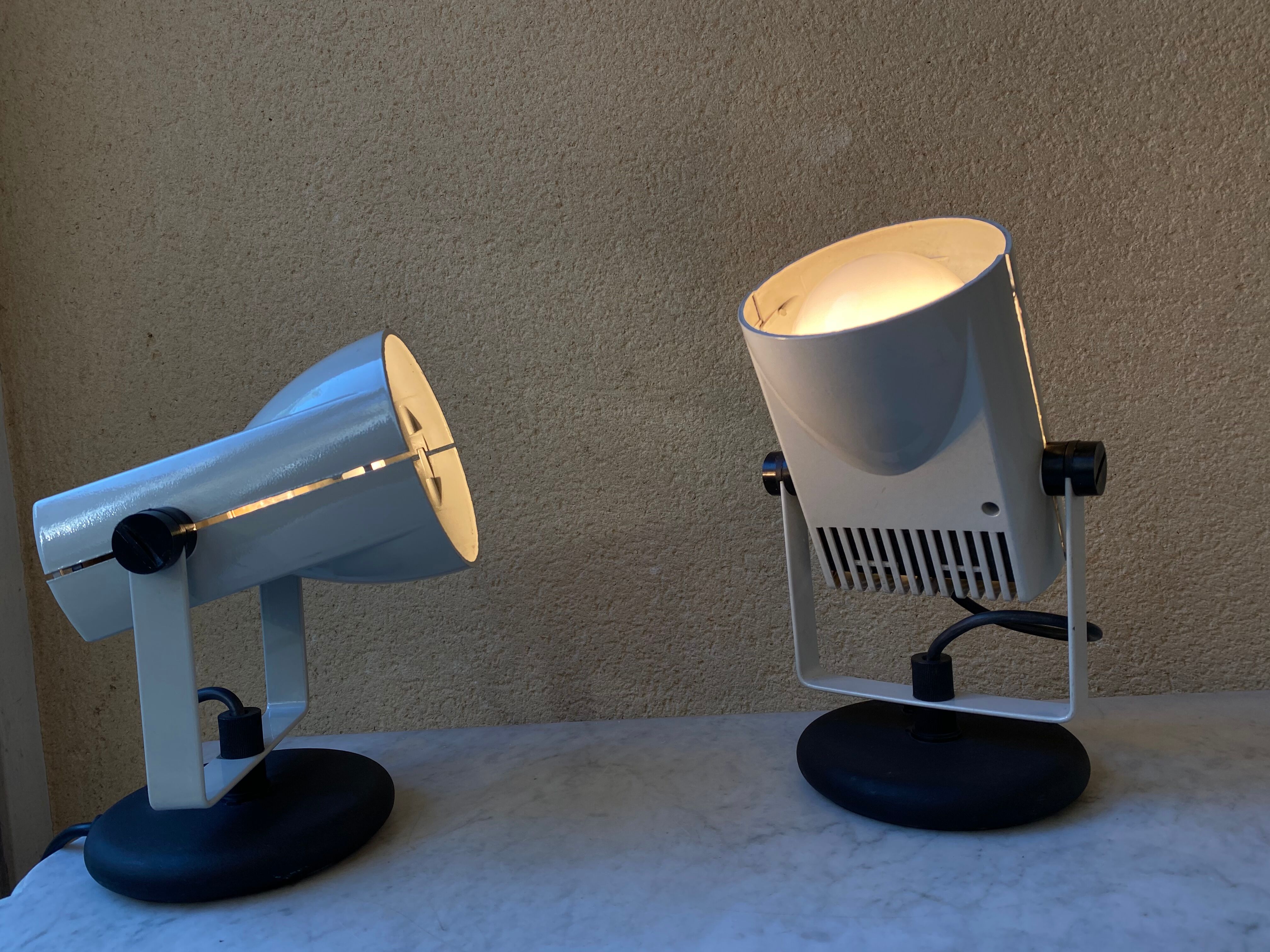 Paire de lampe spot à poser lita France vintage années 70 fonte d’aluminium