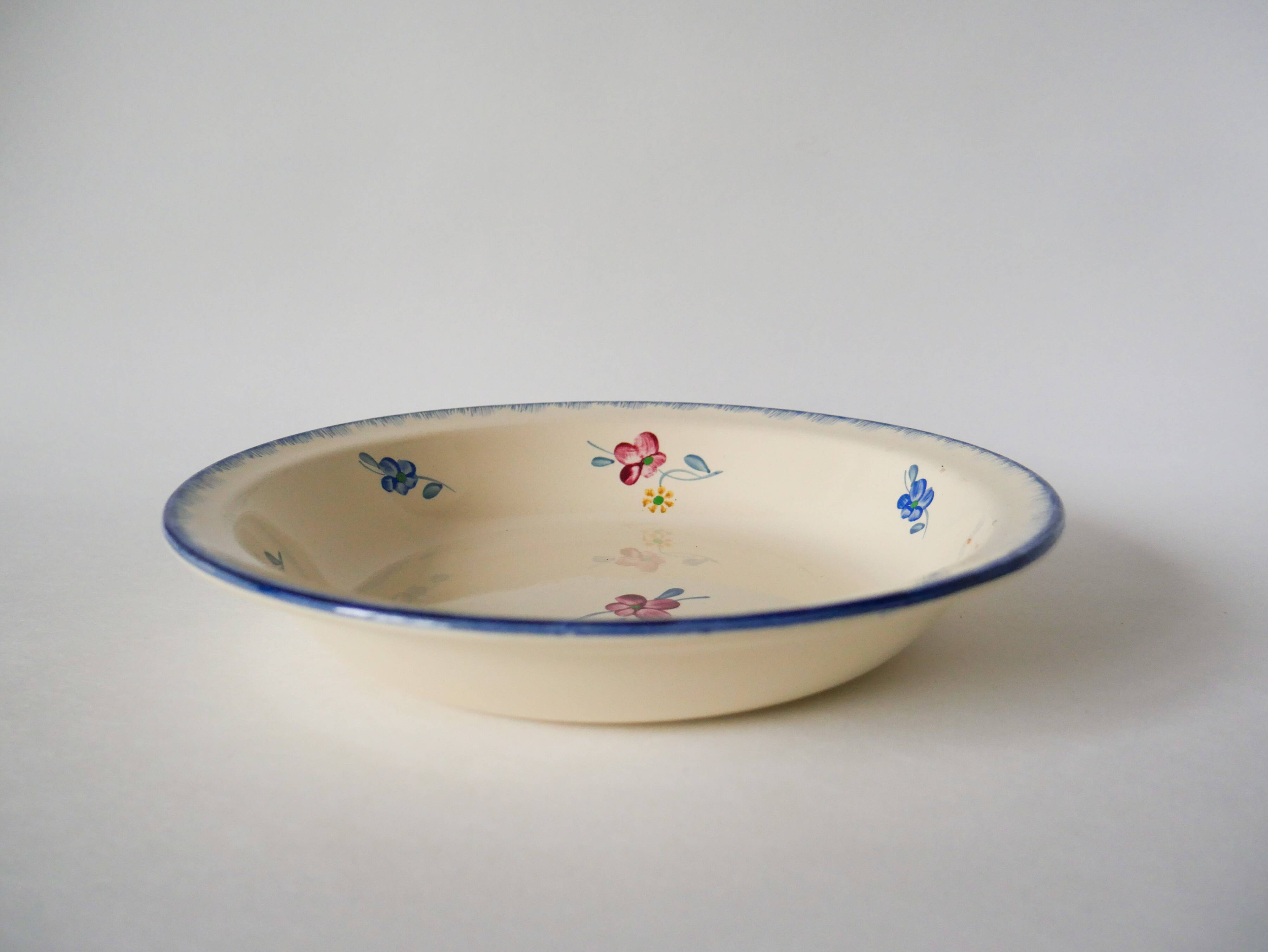Hollow dish digoin sarreguemines model "mary-lou" 1940