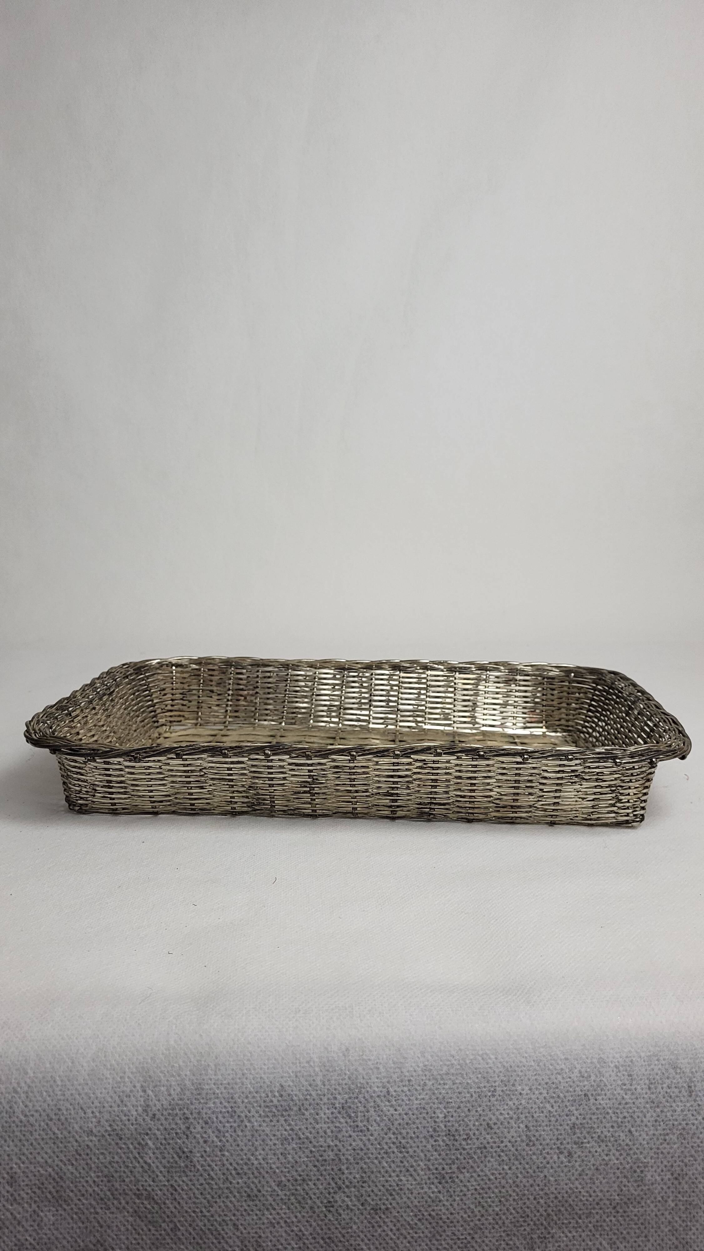 Silver metal basket