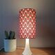 Vintage table lamp with psychedelic printed shade
