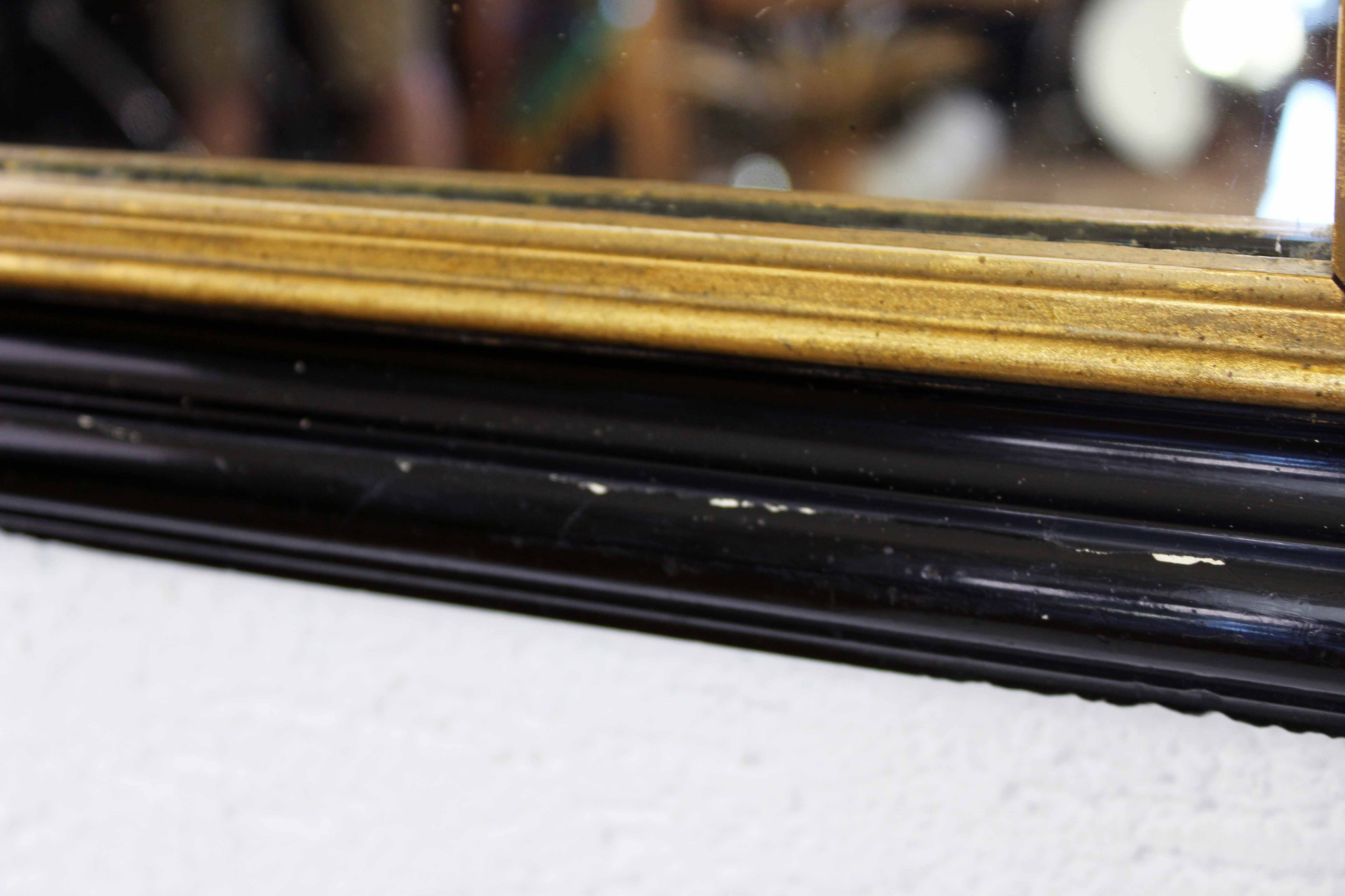 Napoleon III black and gold mirror
