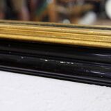 Napoleon III black and gold mirror