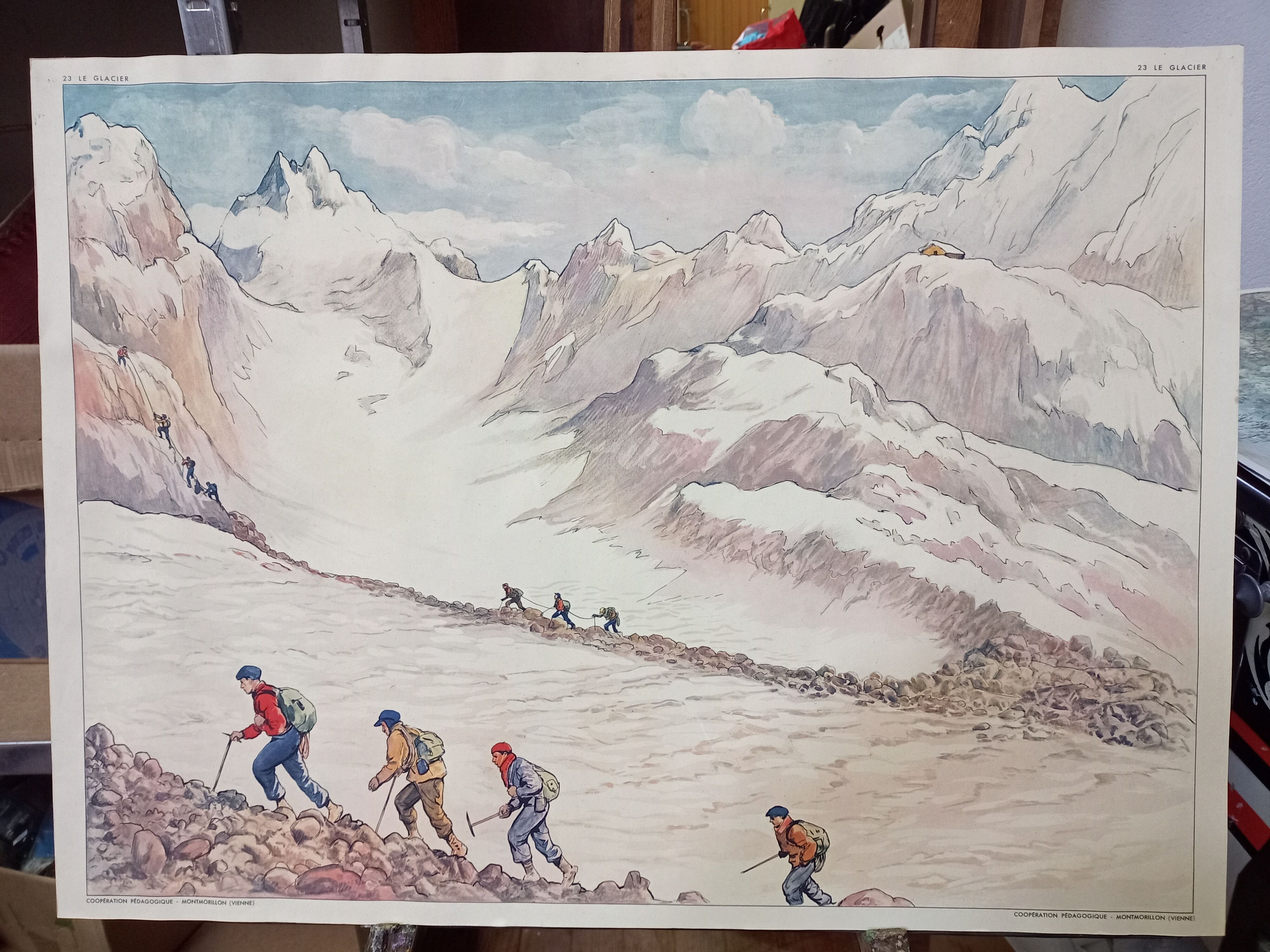 School poster Rossignol 23 The glacier 24 The worn mountain