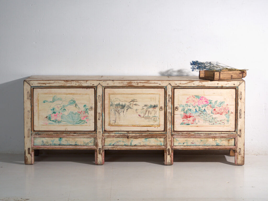 Antique buffet painted in pine wood – China, circa 1930