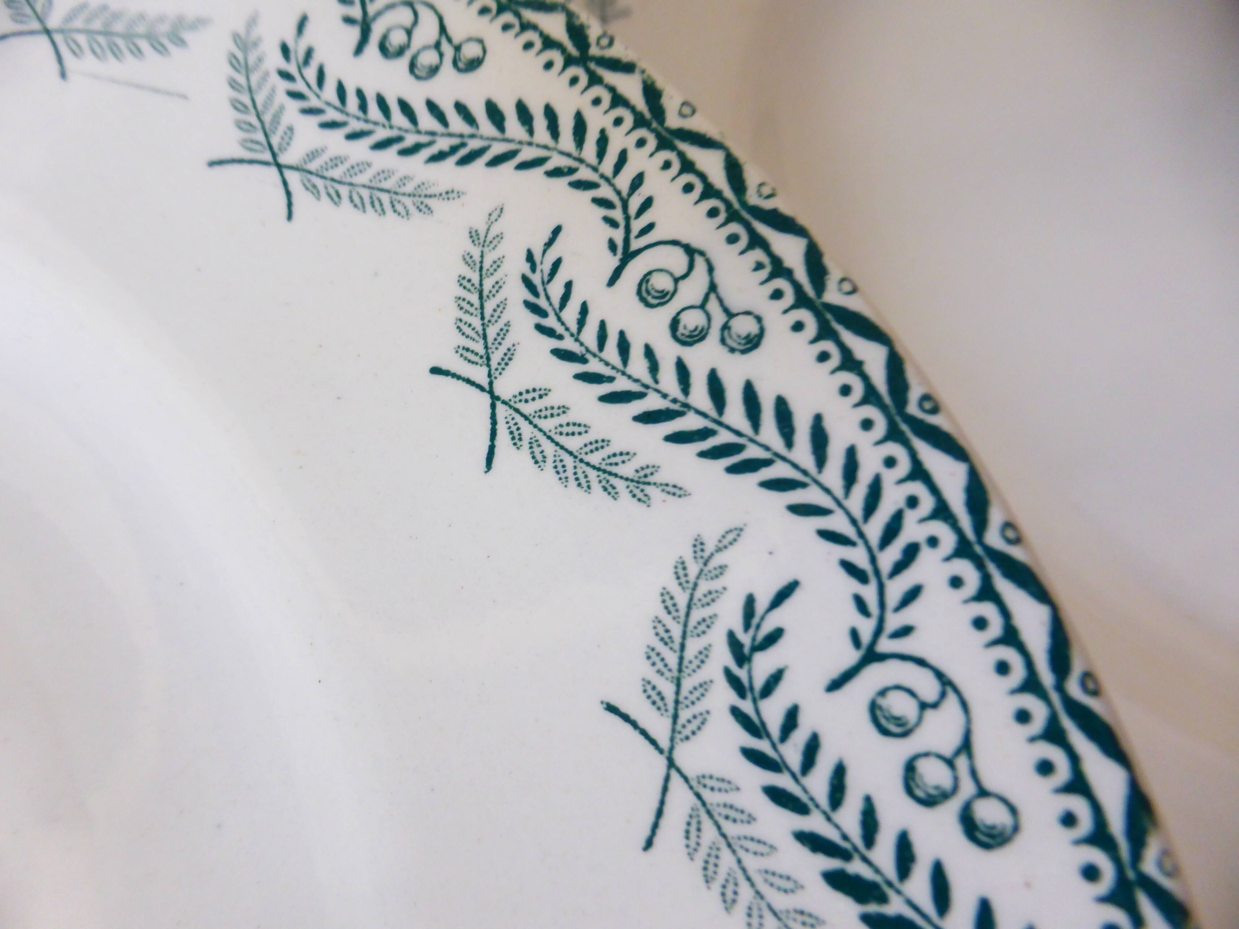 5 flat plates in ironstone from St Amand model Réjane 210726