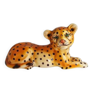 jeune léopard en céramique
